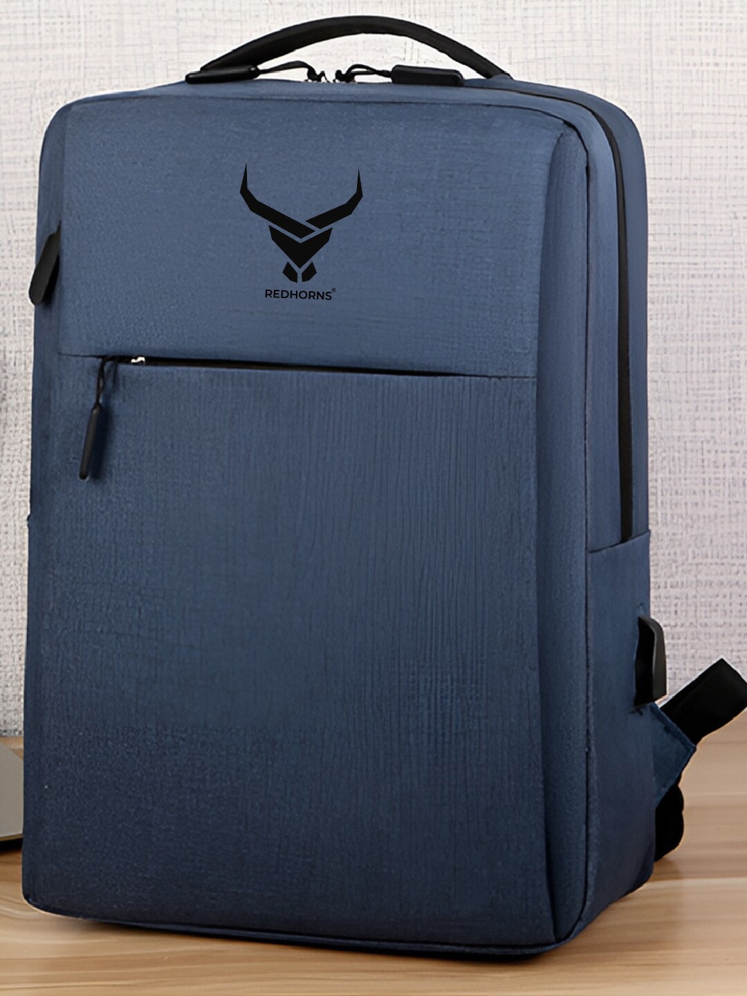 

REDHORNS Unisex Laptop Backpack with USB Charging Port, Blue