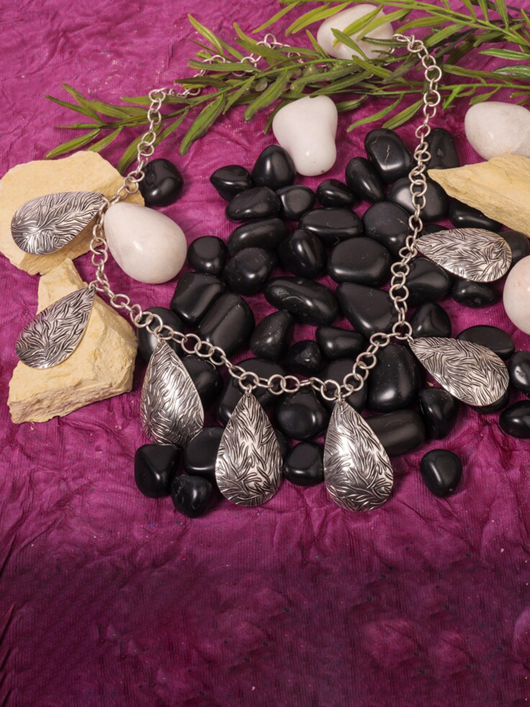 

925 SILLER 925 Pure Silver Rhodium-Plated Necklace