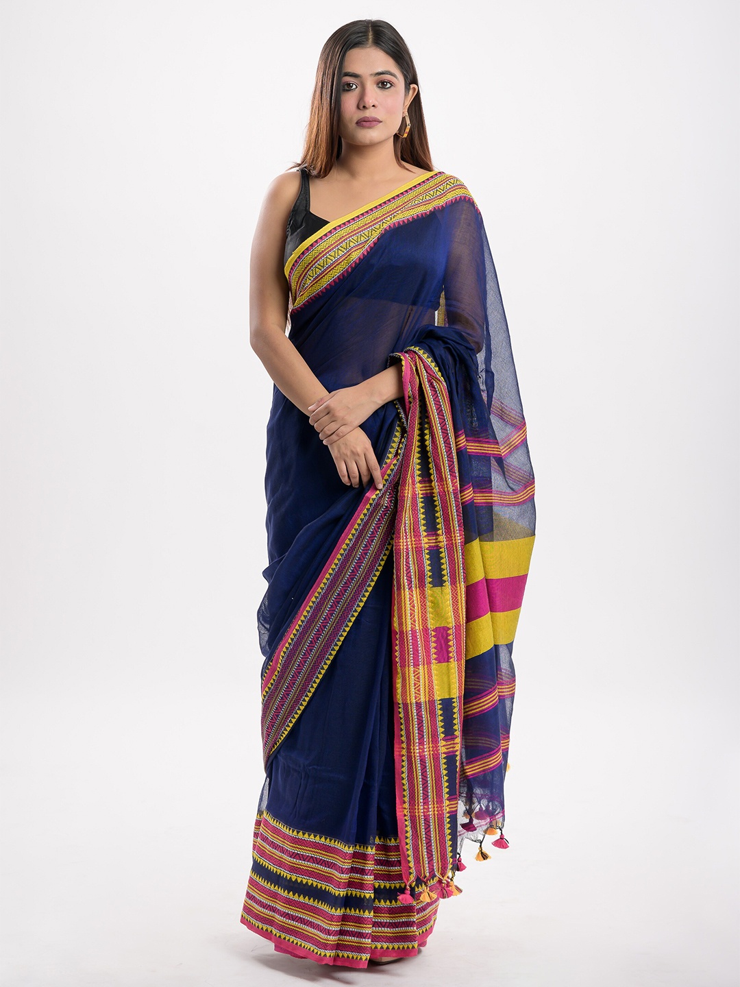 

RODDUR Pure Cotton Saree, Blue