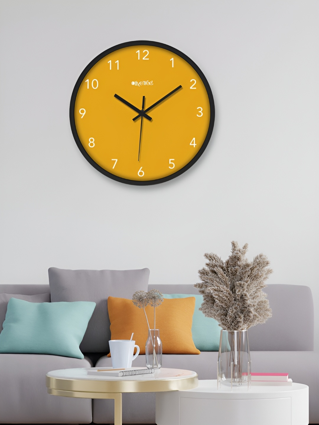 

OLIVE TREE Black & White Contemporary Wall Clock