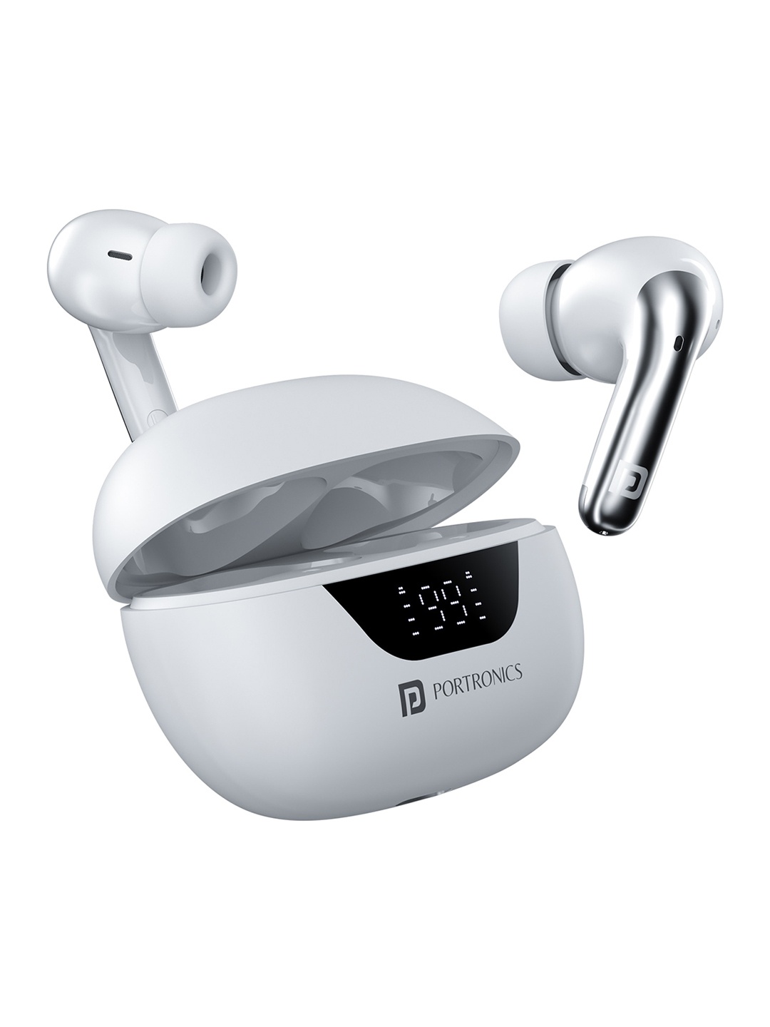 

Portronics Harmonics Twin 28 ANC TWS In Ear Earbuds, White