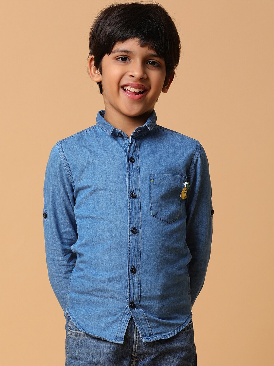 

TALES & STORIES Boys Opaque Casual Shirt, Blue