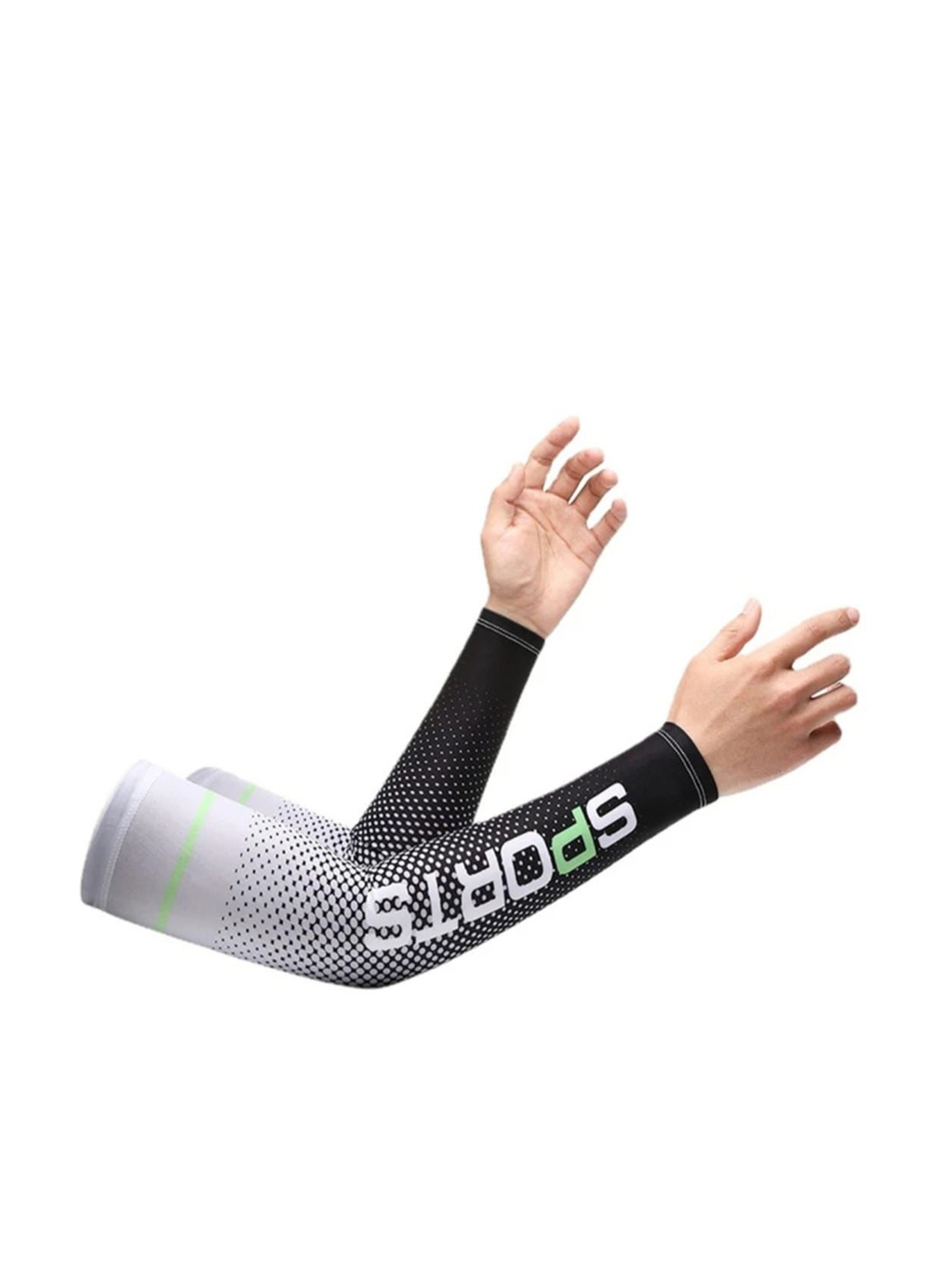 

CareDone Men Printed Riding Arm Sleeves, Black