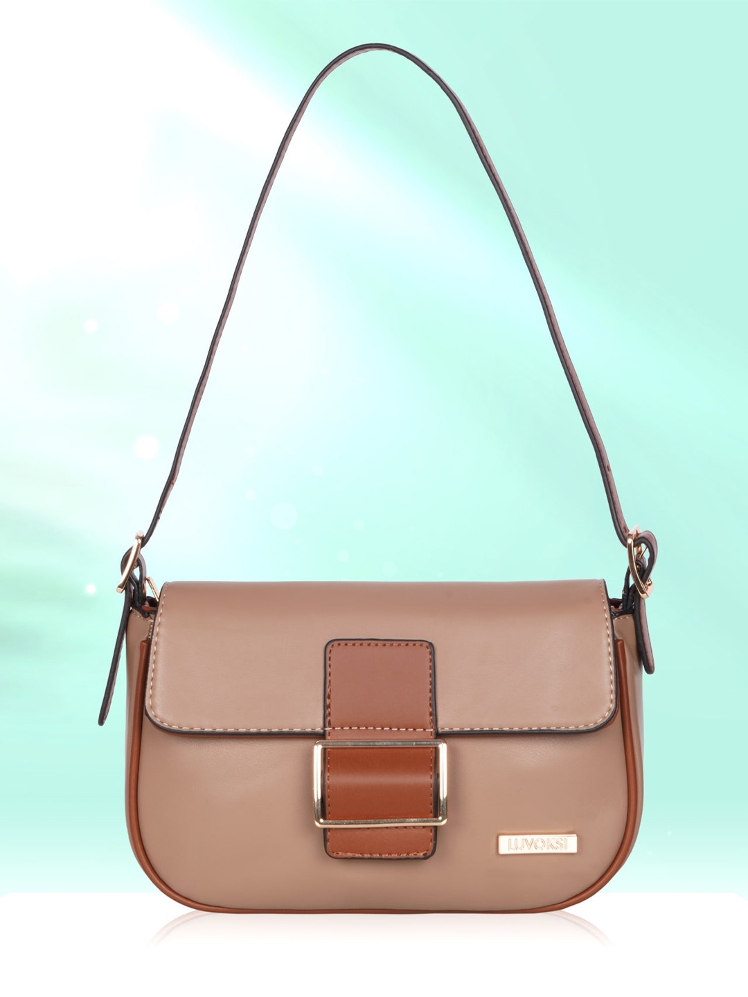 

Luvoksi Seana Structured Baguette Bag, Brown