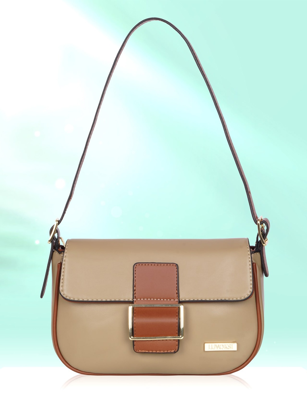 

Luvoksi Seana Structured Baguette Bag, Khaki