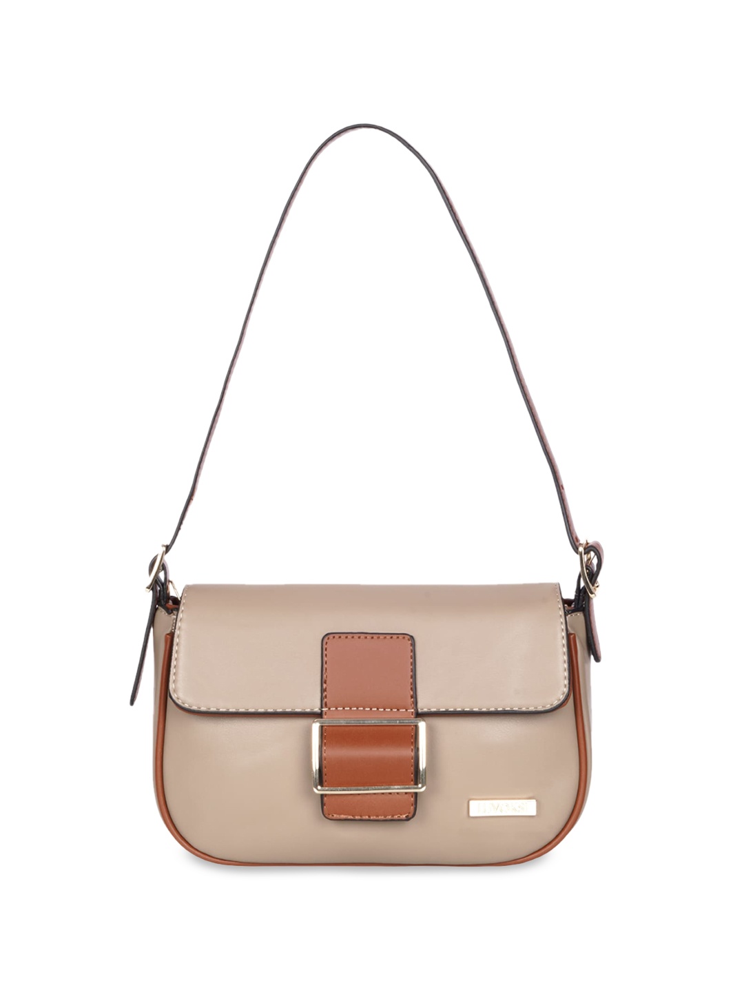 

Luvoksi Seana Structured Baguette Bag, Beige