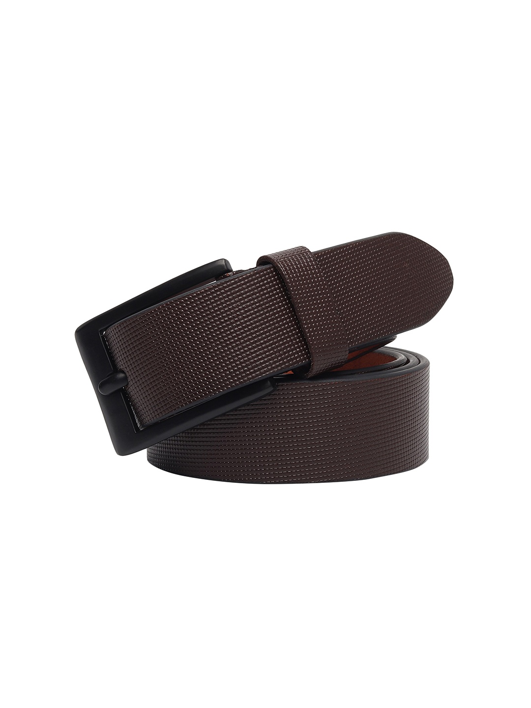 

Provogue Men Textured Leather Formal Belt, Brown