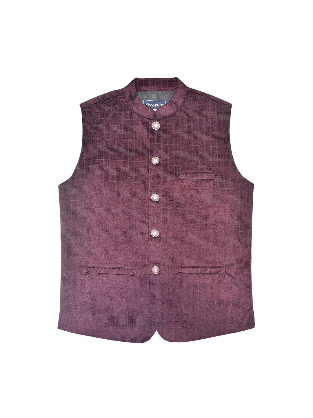 

CAVIO Boys Pure Cotton Nehru Jacket, Maroon