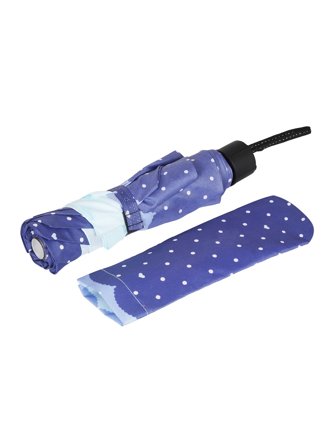 

LOOM LEGACY Geometric Printed Manual 3 Fold Umbrella, Blue