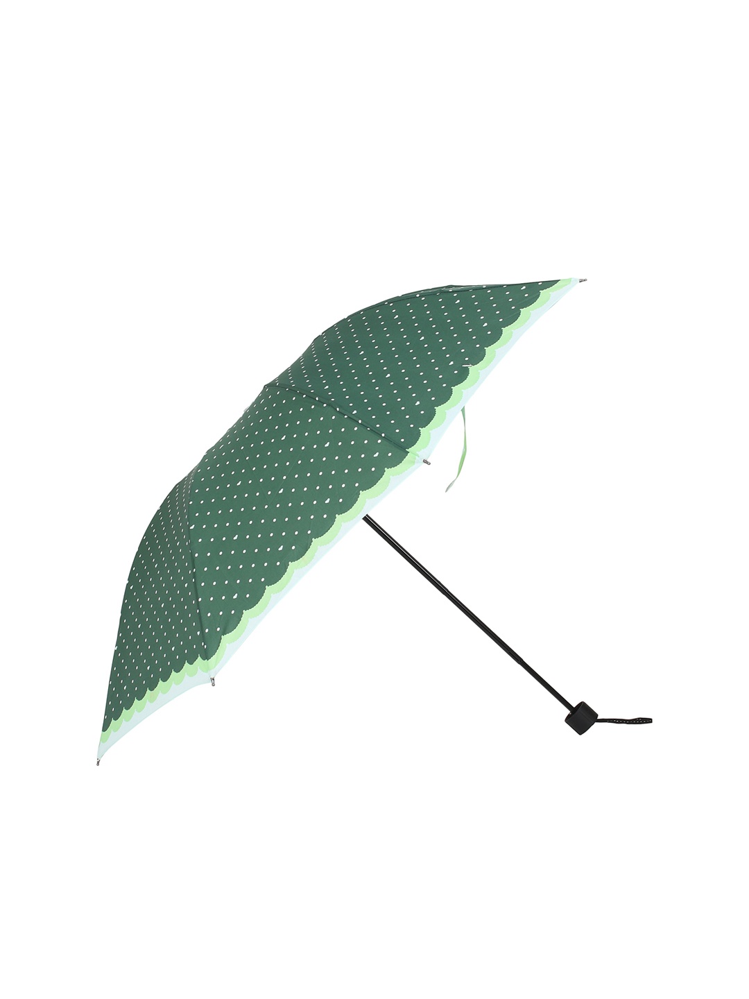 

LOOM LEGACY Geometric Printed Rain And Sun Protective Manual 3 Fold Umbrella, Green