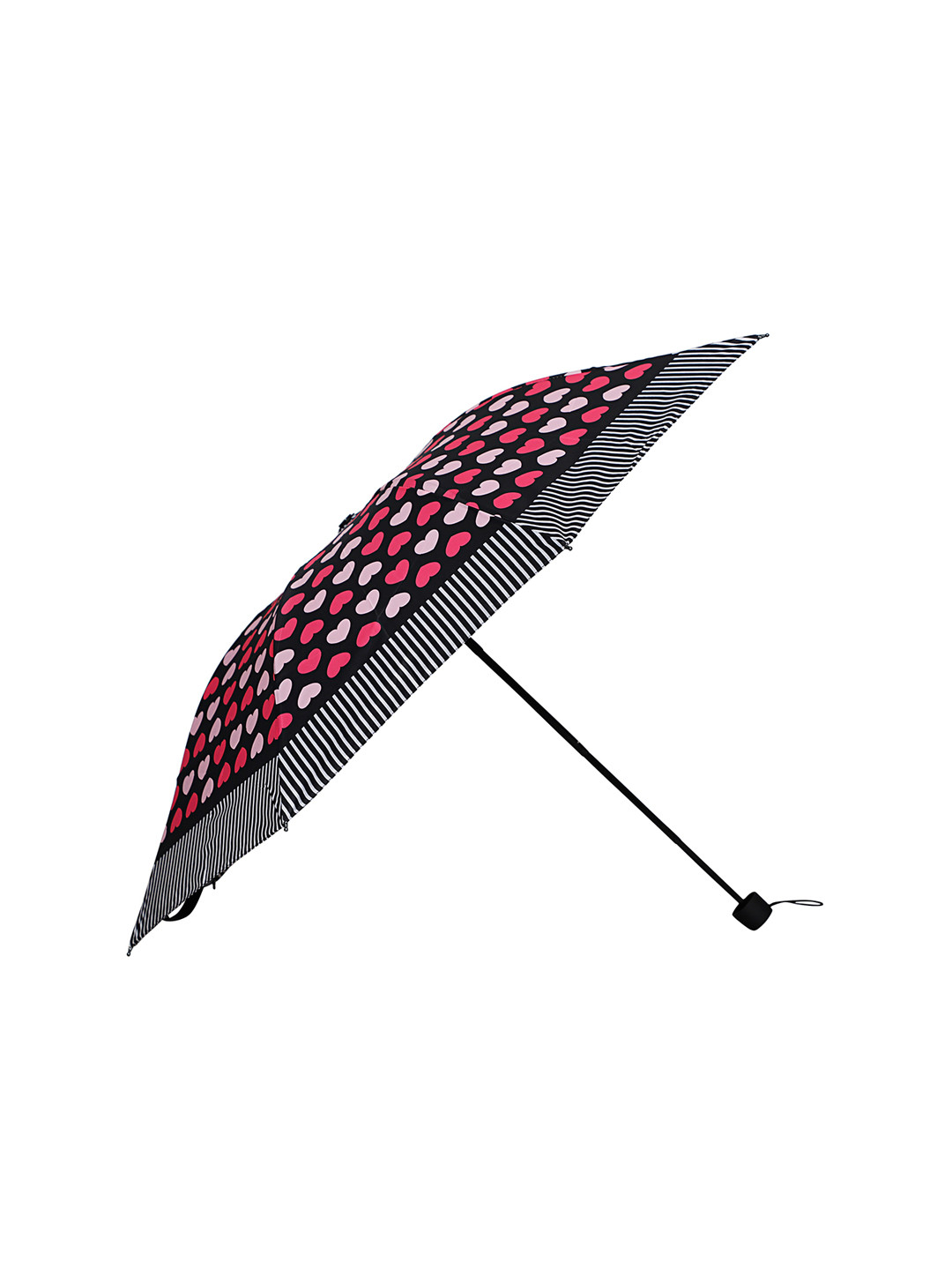 

LOOM LEGACY Geometric Printed Rain And Sun Protective Manual 3 Fold Umbrella, Pink