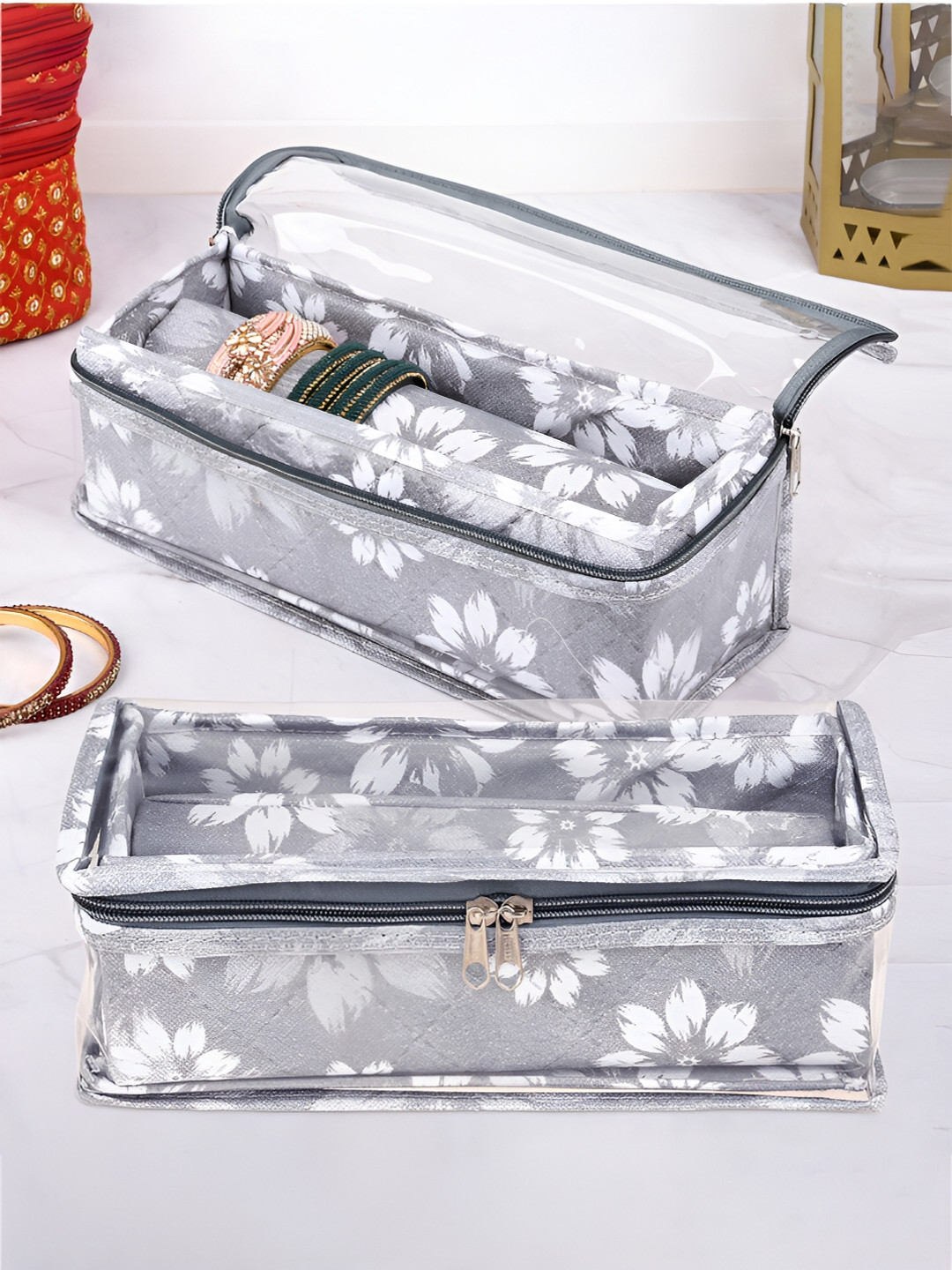 

Kuber Industries Grey 2 Pieces Regular Desk Organisers