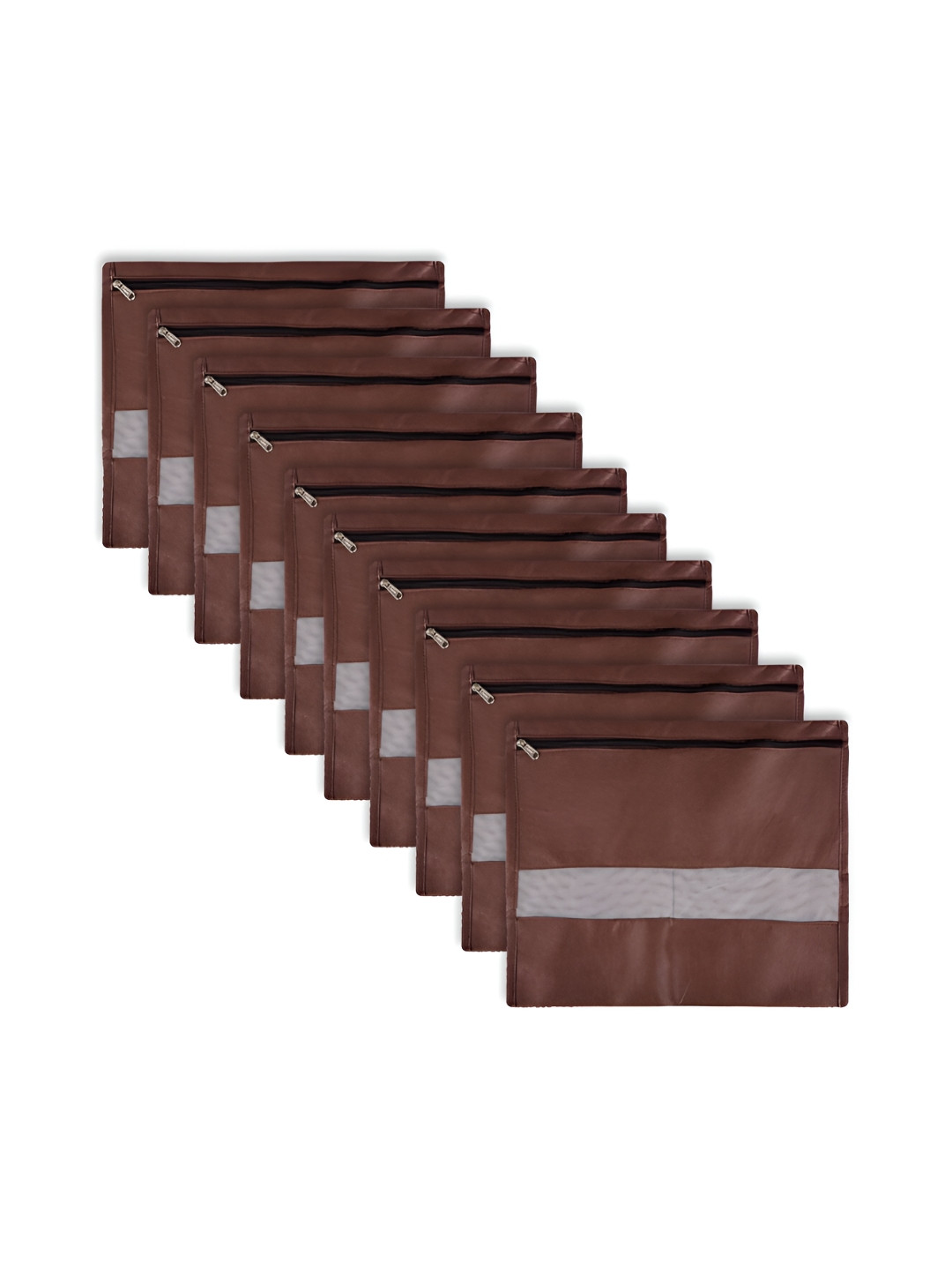 

Kuber Industries Brown 10 Pieces Saree Organisers