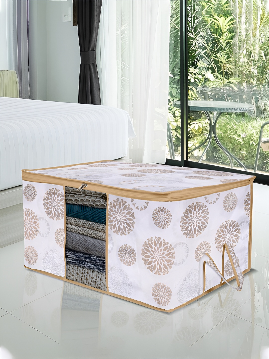 

Kuber Industries White & Beige 2 Pieces Drawer Organisers