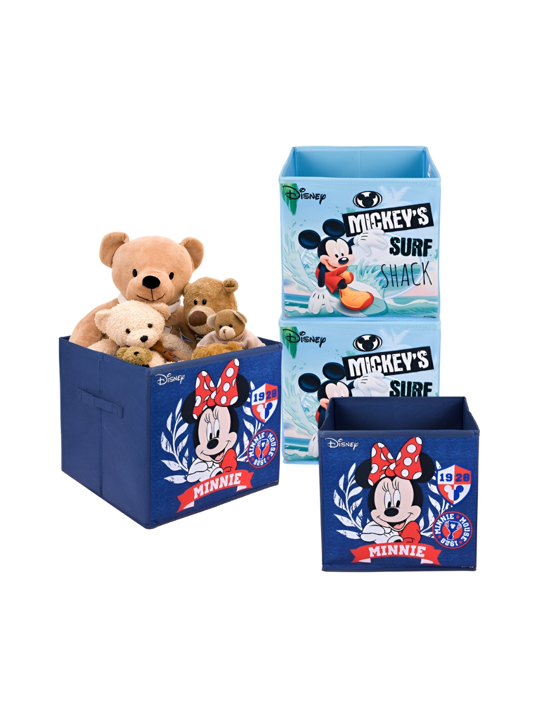 

Kuber Industries Navy Blue & Red Disney Printed 4 Pcs Multi-Utility Organisers 33 Ltr