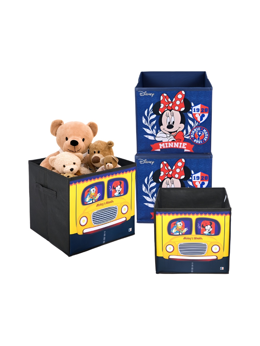 

Kuber Industries Navy Blue & Black 4 Pieces Disney Printed Drawer Organisers