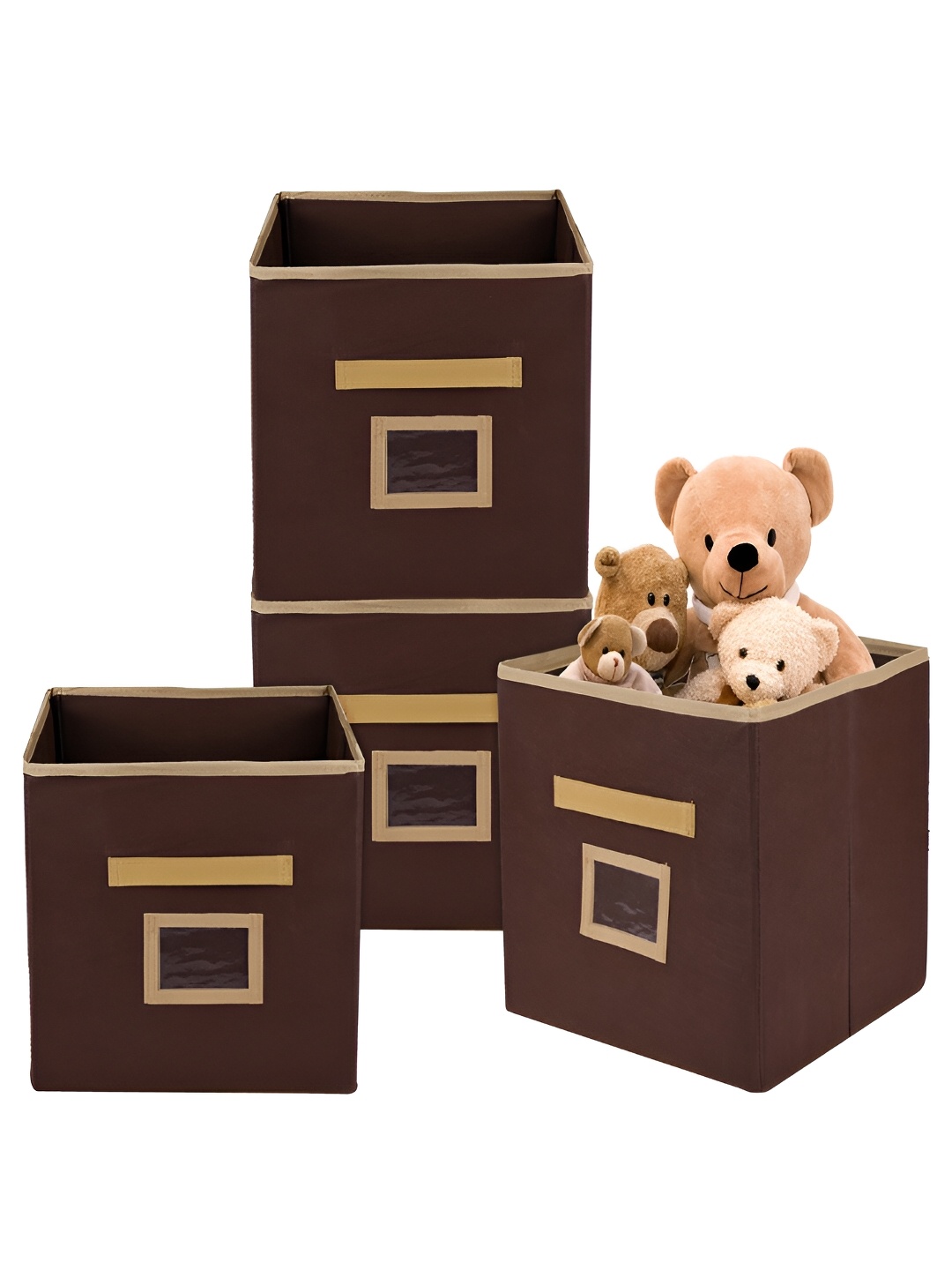 

Kuber Industries Brown 4 Pieces Regular Multi-Utility Organiser