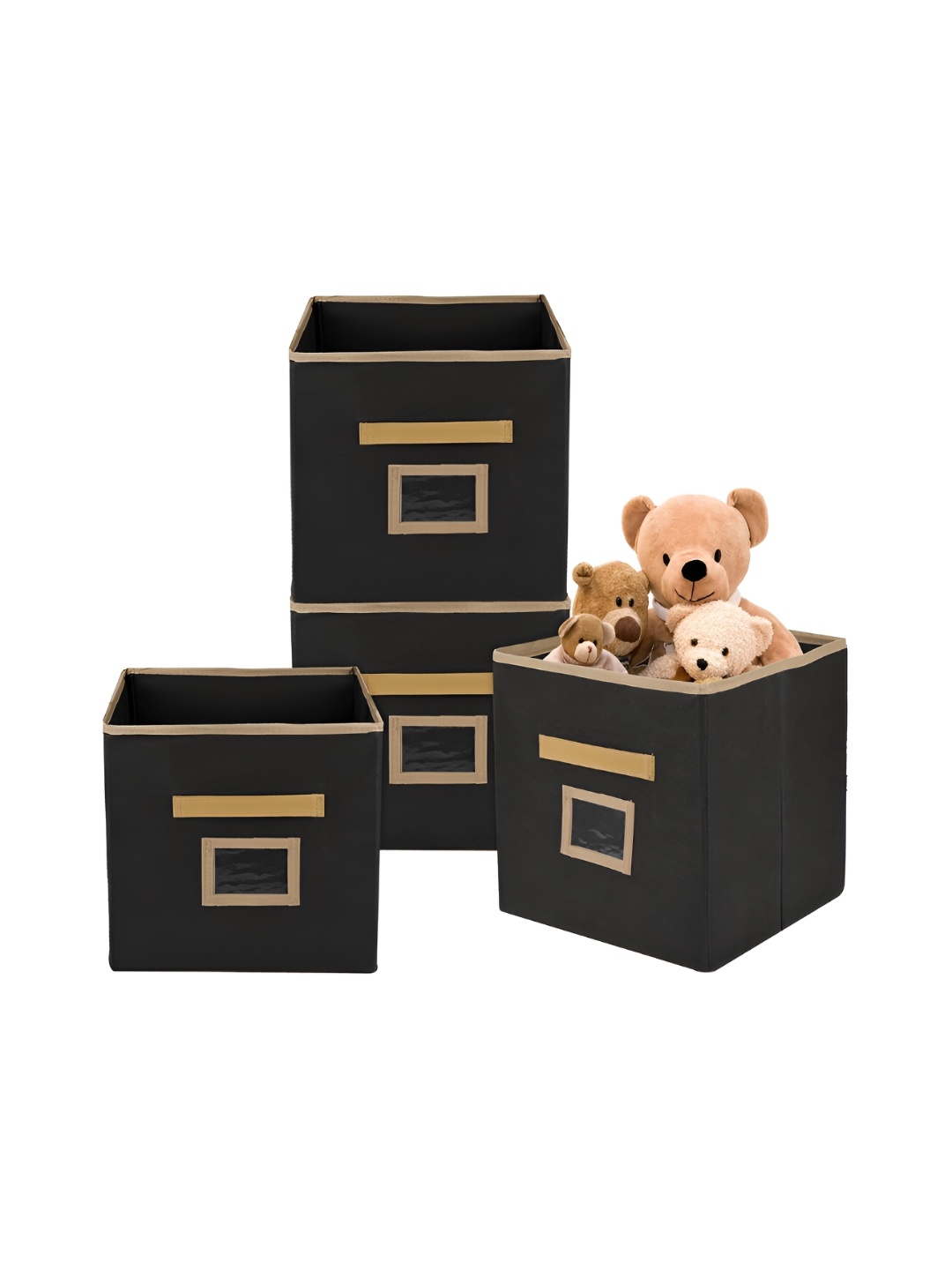 

Kuber Industries Black 4 Pieces Regular Drawer Organisers