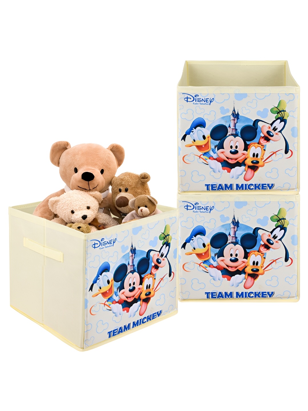 

Kuber Industries Cream Coloured 3 Pieces Disney Printed Multi-Utility Organisers 33 Ltr