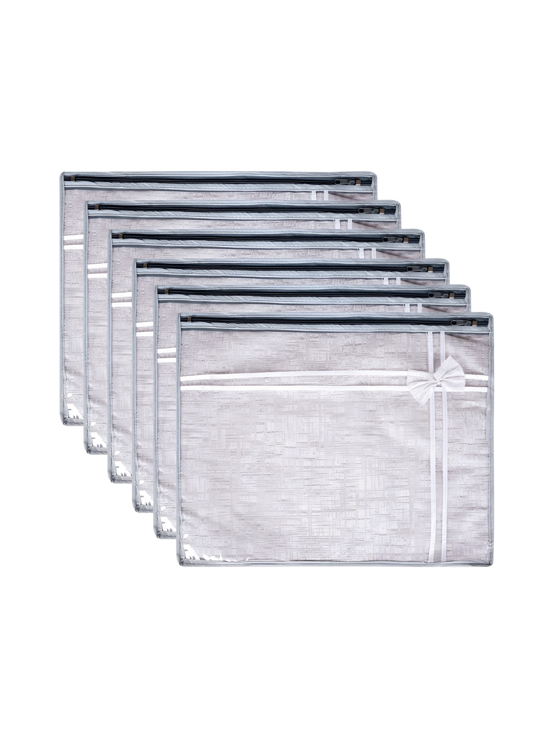 

Kuber Industries Grey 6 Pcs Regular Saree Organisers