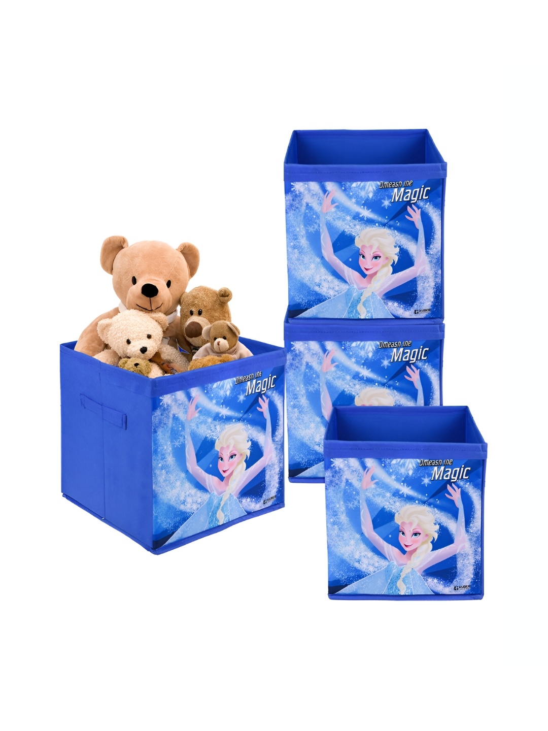 

Kuber Industries Blue & White 4 Pieces Disney Printed Drawer Organisers