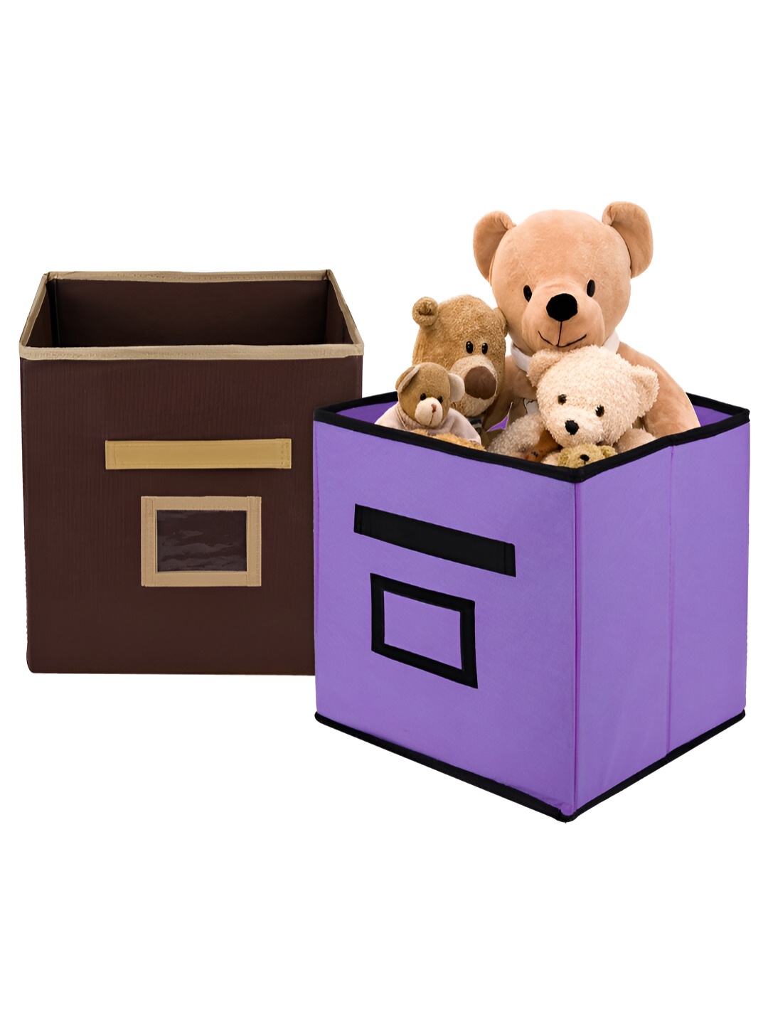 

Kuber Industries Purple & Brown 2 Pieces Drawer Organisers