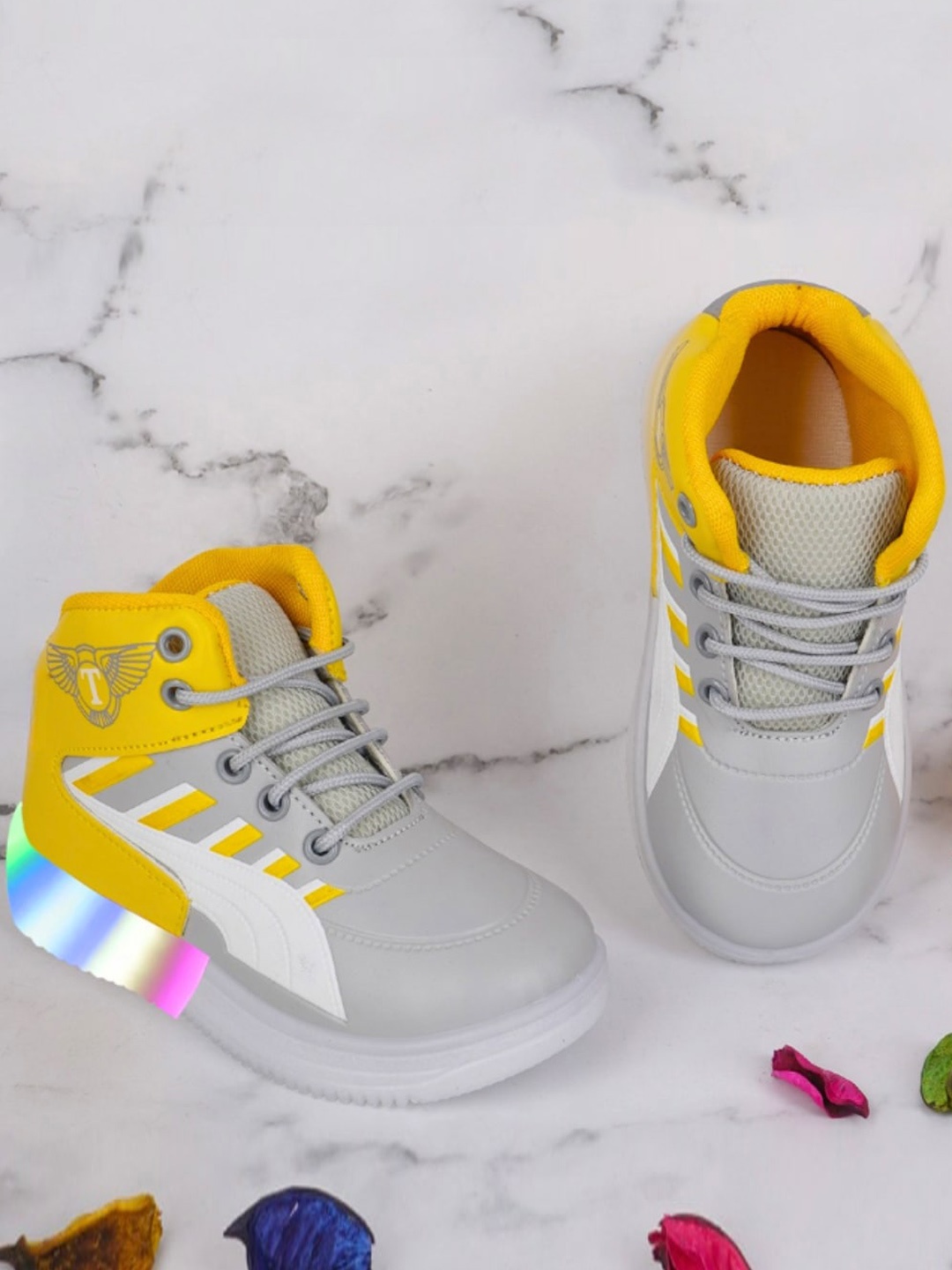 

BAESD Kids Colourblocked Lightweight Sneakers, Grey