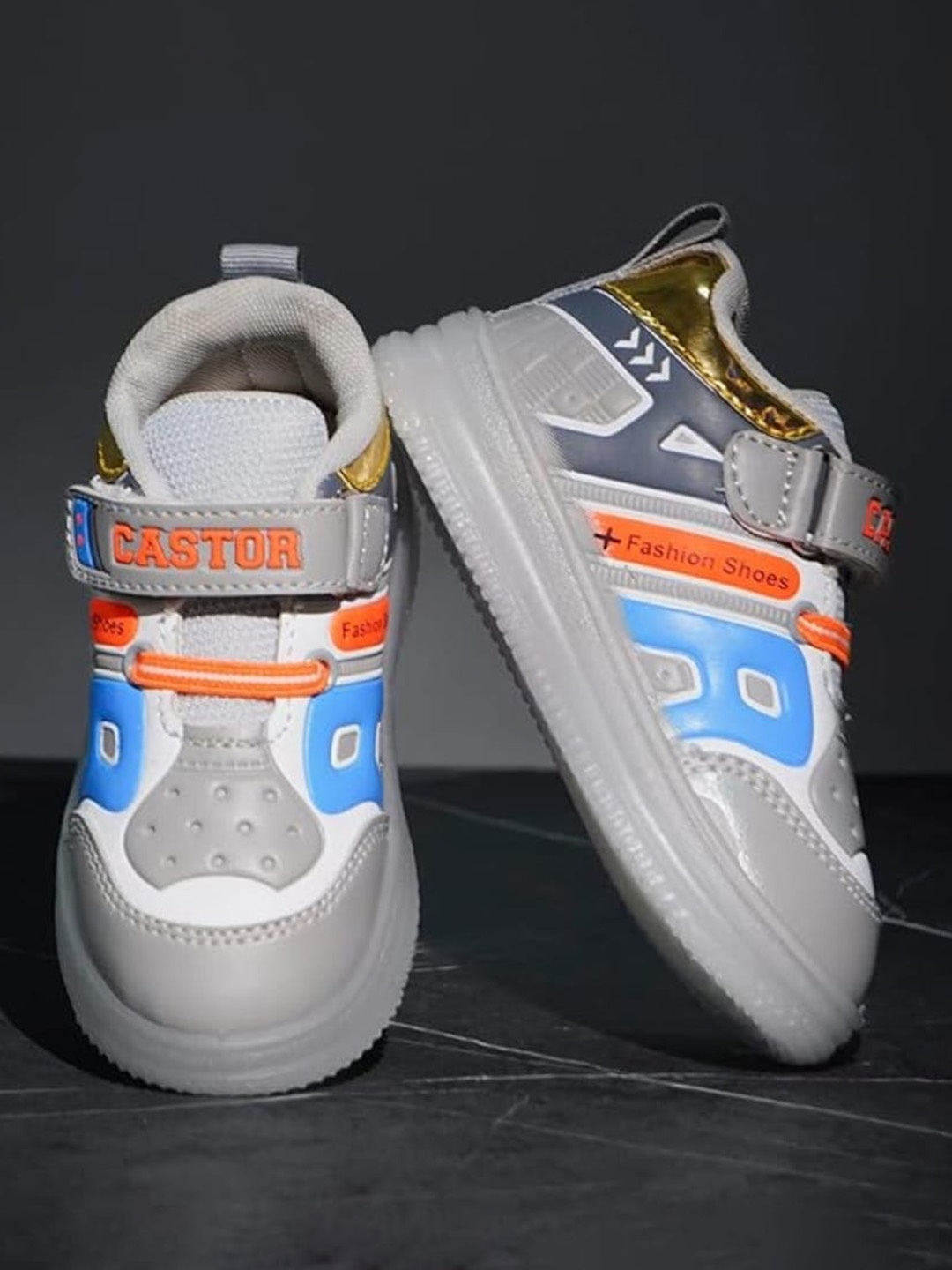 

BAESD Unisex Kids Printed LED Sneakers, Grey