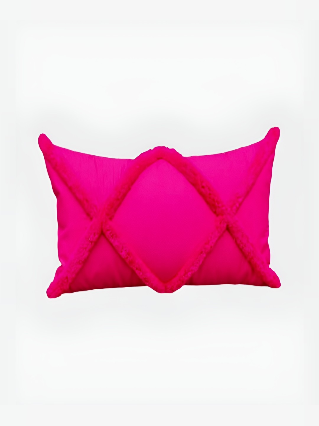 

THROWPILLOW Magenta Embellished Rectangle Cushion Cover