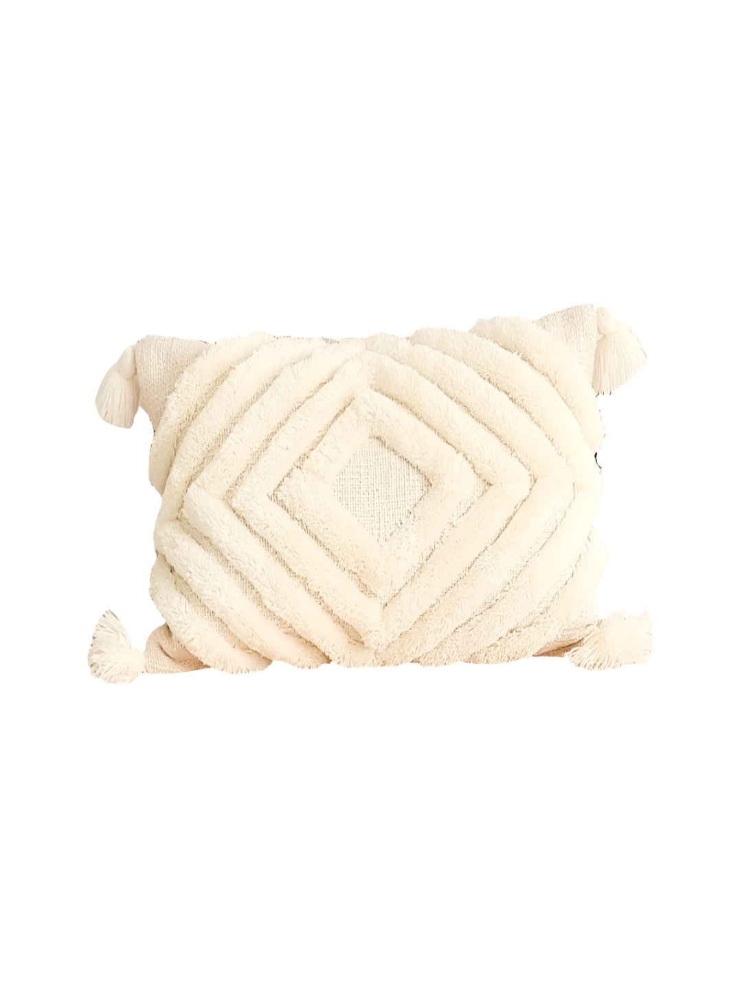

THROWPILLOW Off White Embroidered Rectangle Cushion Cover