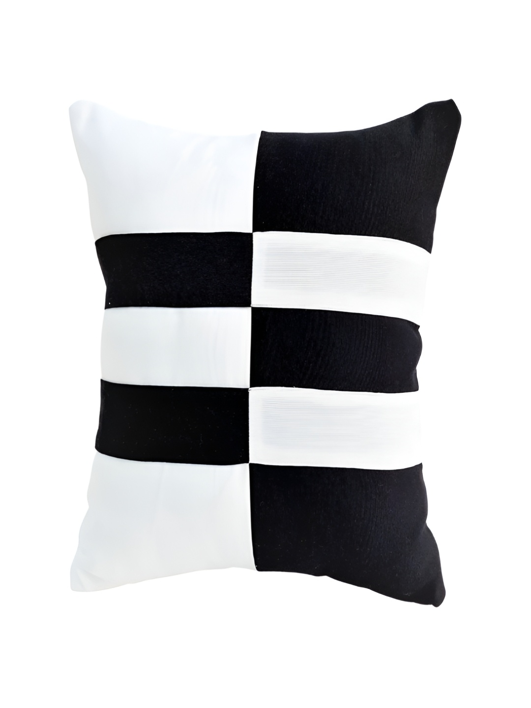 

THROWPILLOW Black & White Square Colourblocked Cushion Cover