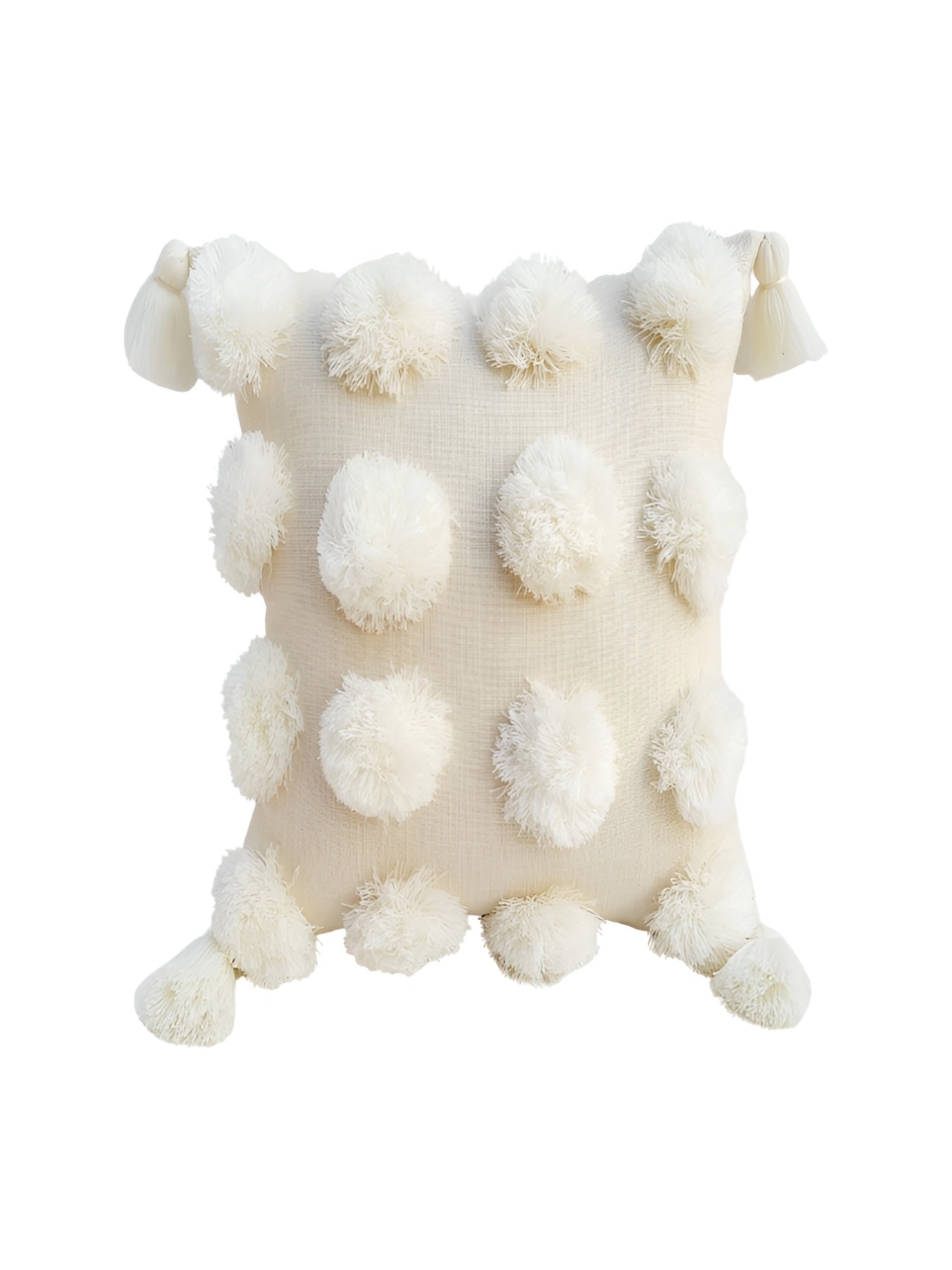 

THROWPILLOW Off White Square Cushion Cover