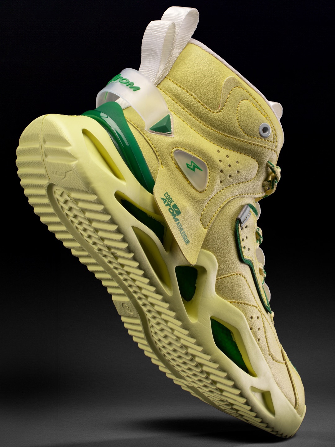 

Atom Men Textured High-Top Sneakers, Yellow