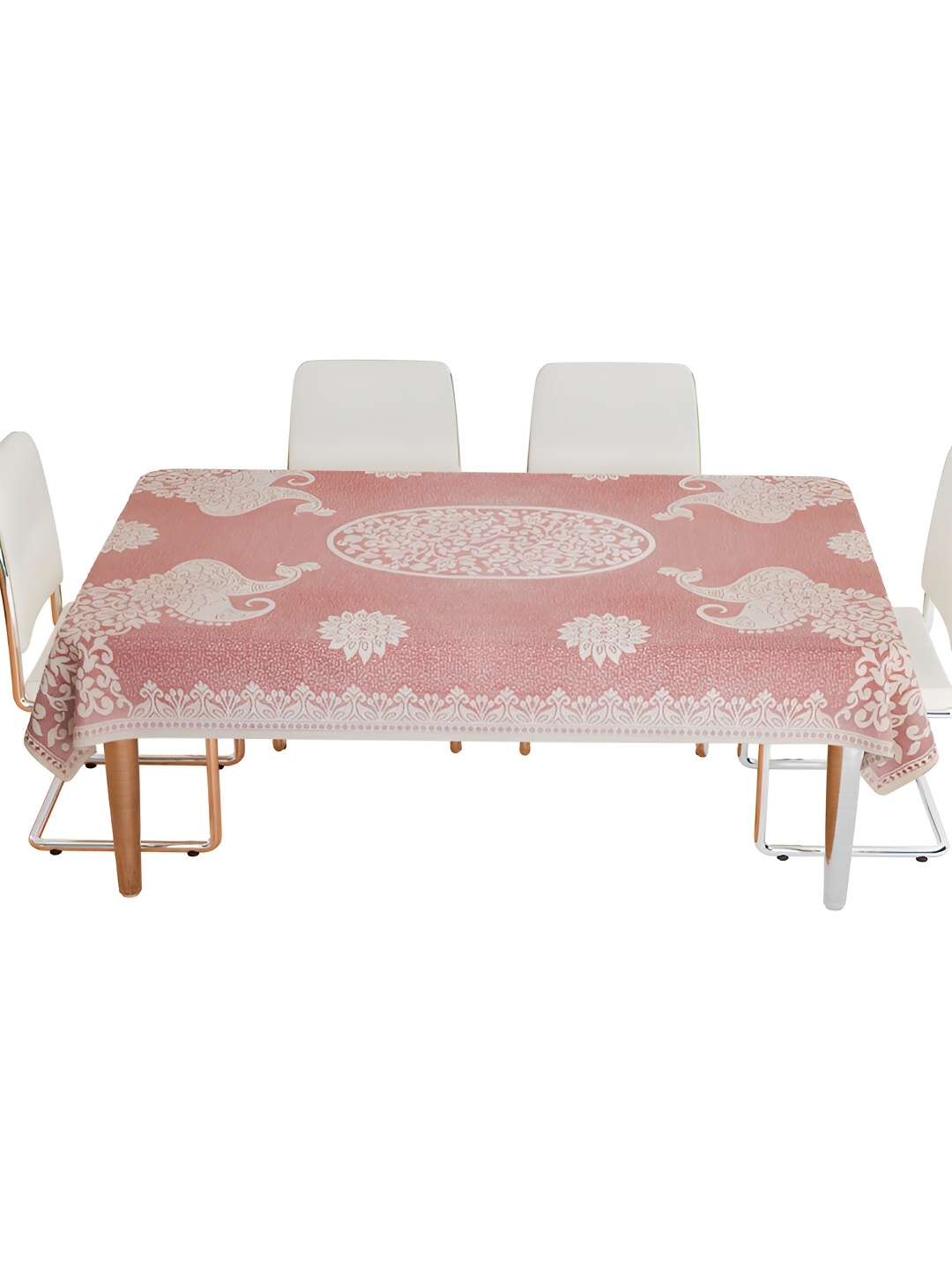 

Kuber Industries Pink 2 Pcs Floral Cotton 2-Seater Table Cover