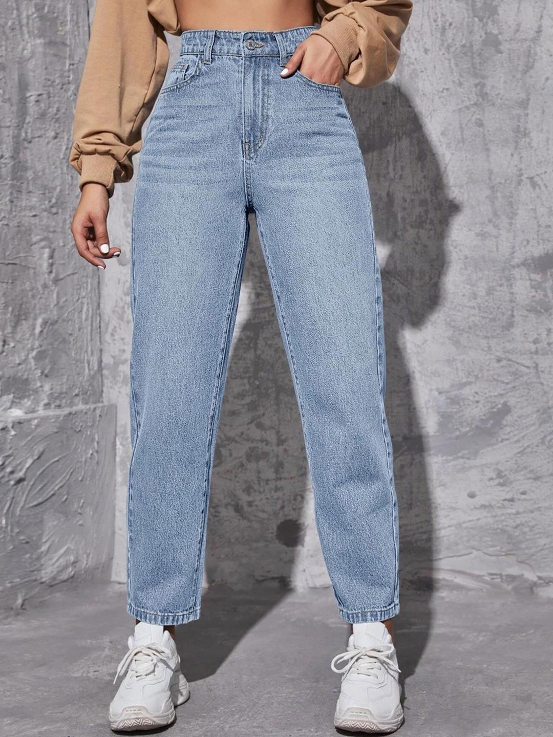 

Kotty Women Blue Jean High-Rise Clean Look Light Fade Stretchable Jeans