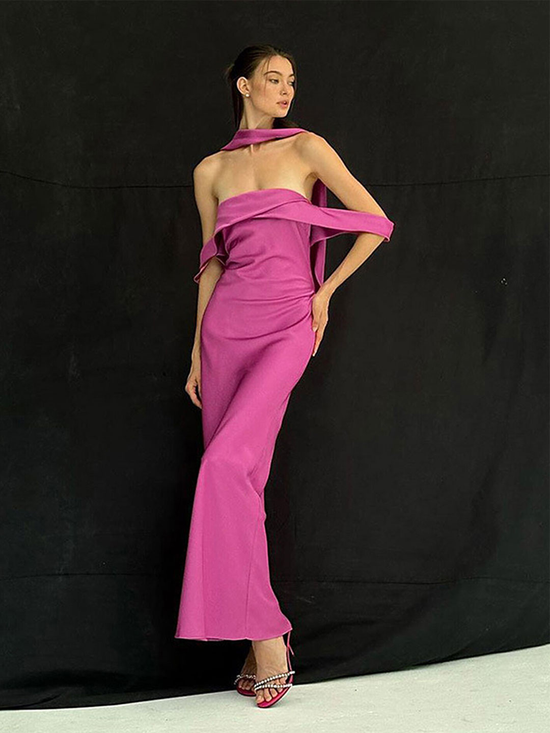 

LULU & SKY Off-Shoulder Maxi Dress, Rose