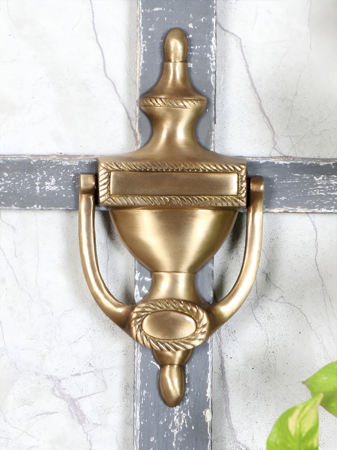 

Two Moustaches Brown Georgian Design Brass Door Knocker