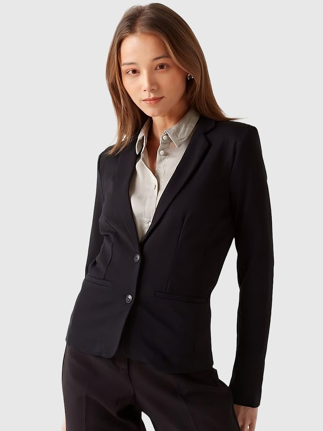

BAESD Single Breasted Blazer, Black