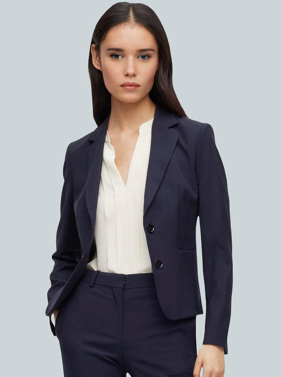

BAESD Single Breasted Blazer, Navy blue