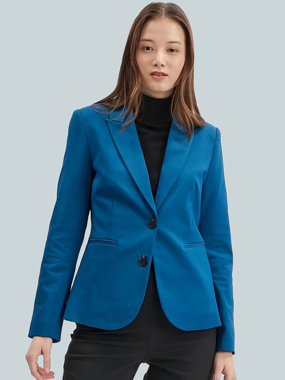 

BAESD Single Breasted Blazer, Blue