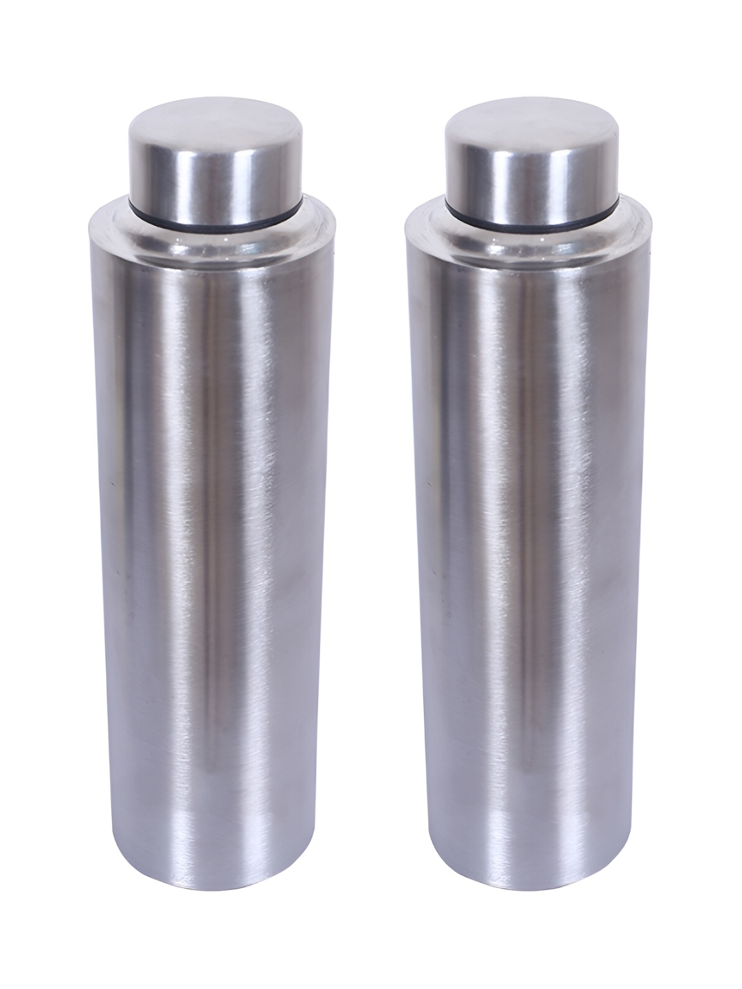 

Kuber Industries Silver-Toned 2 Pieces Stainless Steel Single Wall Water Bottle 1.3L