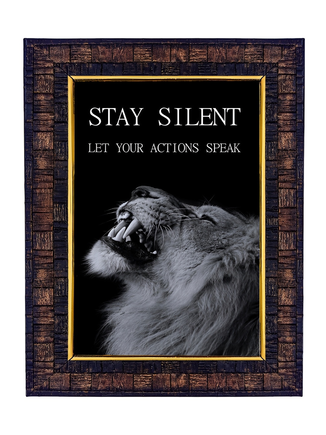 

Hawai Black & Brown Motivational Quote With Wooden Wall Photo Frame