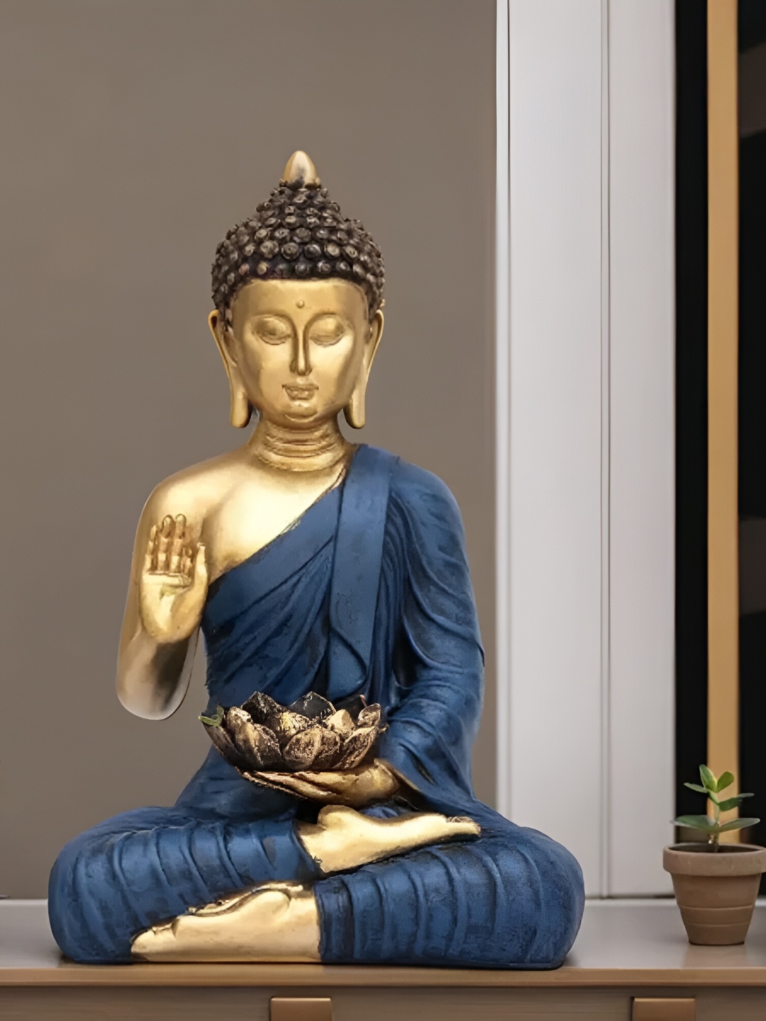

VIVARS CRAFT Blue Religious Figurine Showpiece