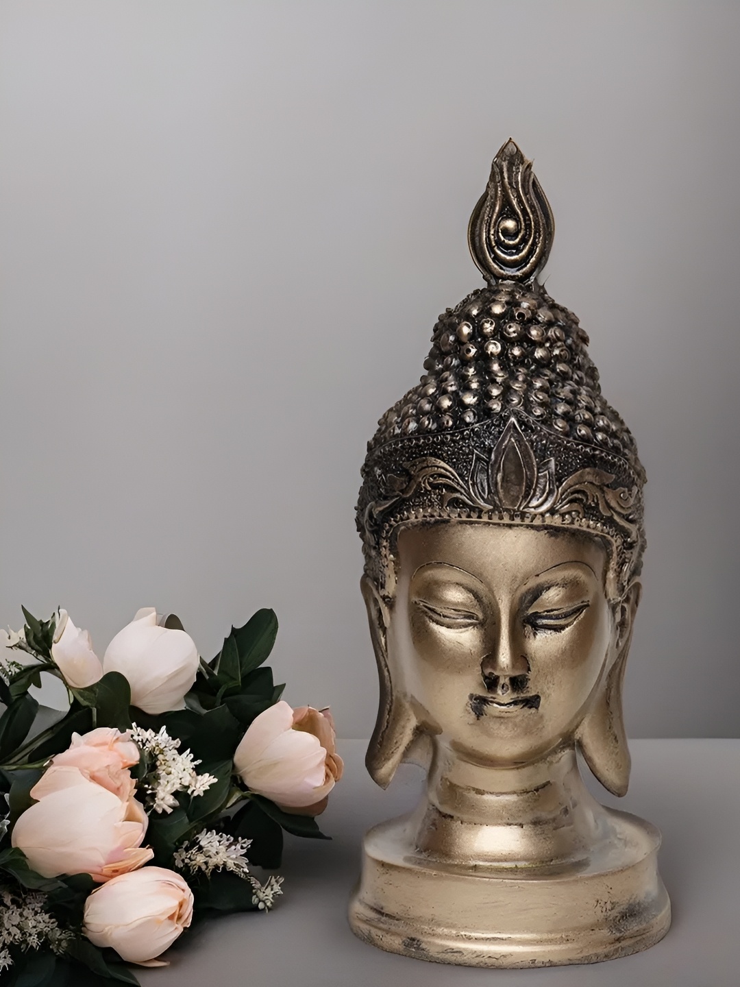 

VIVARS CRAFT Gold-Toned Religious Figurine Showpiece