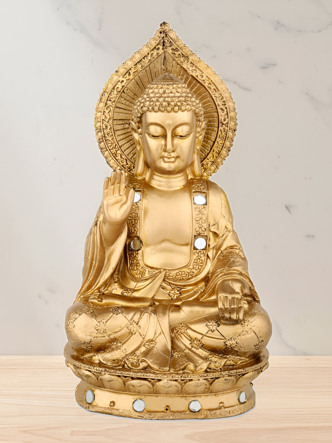 

VIVARS CRAFT Gold-Toned Buddha Idol Showpiece