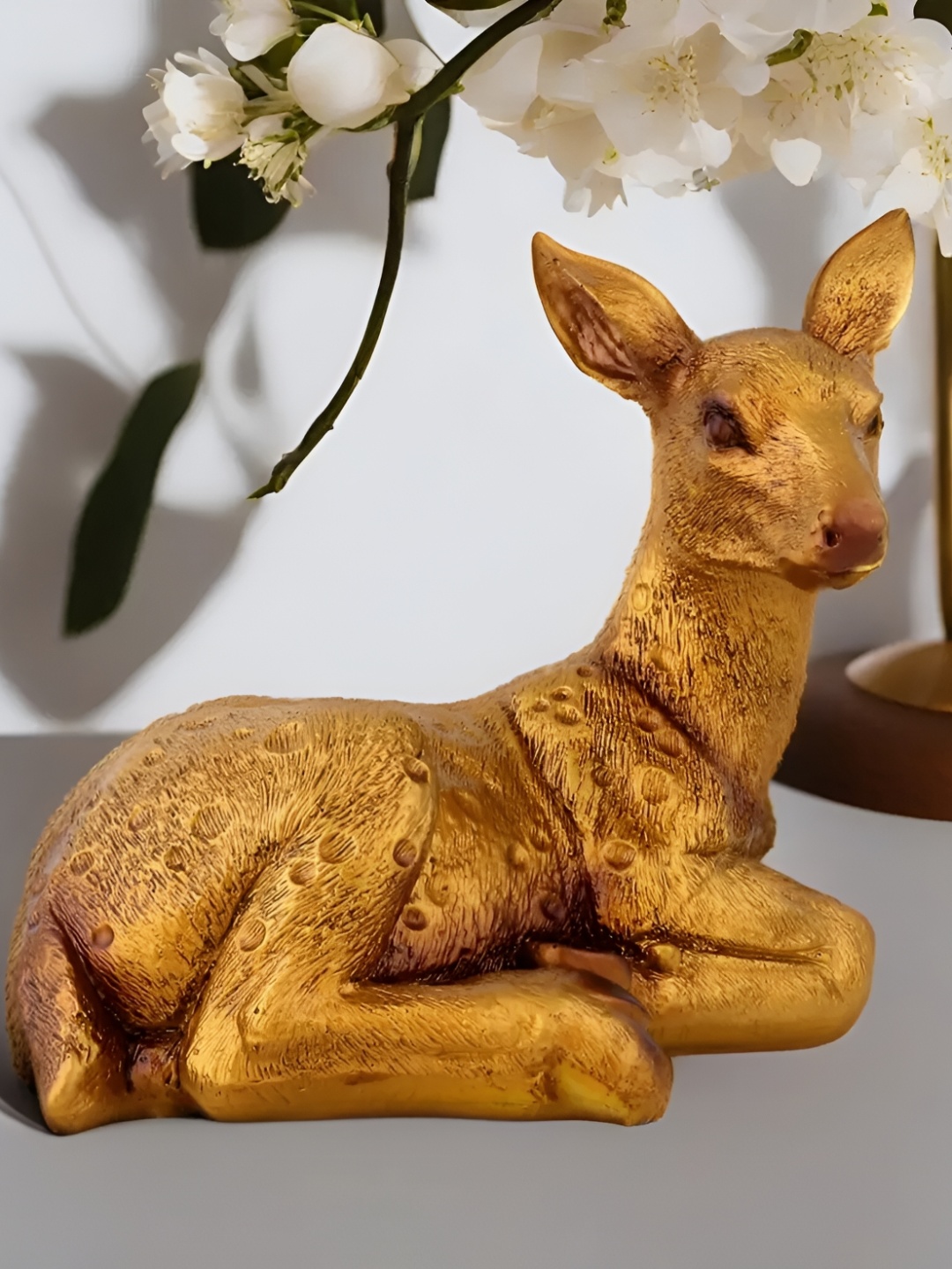 

VIVARS CRAFT Gold-Toned Buddha Figurine Showpiece