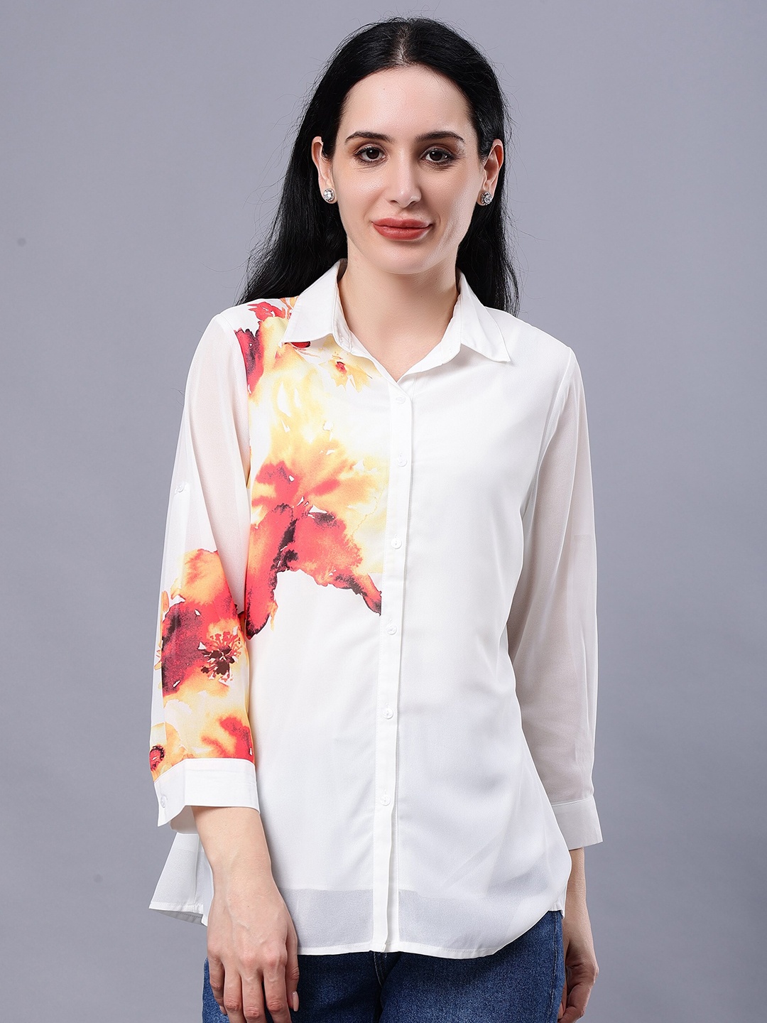

Albion Floral Shirt Style Top, Yellow
