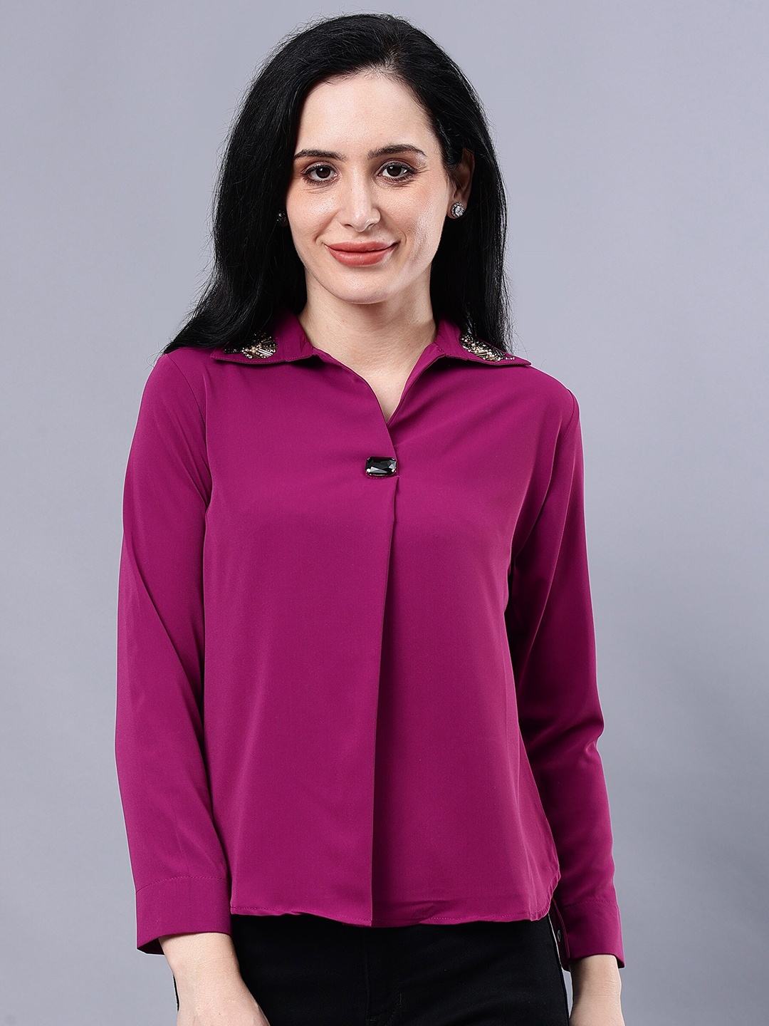 

Albion Shirt Style Top, Pink