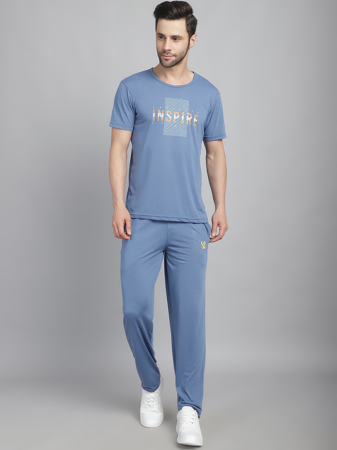 

MACK JONNEY Printed T-Shirt With Trouser, Grey