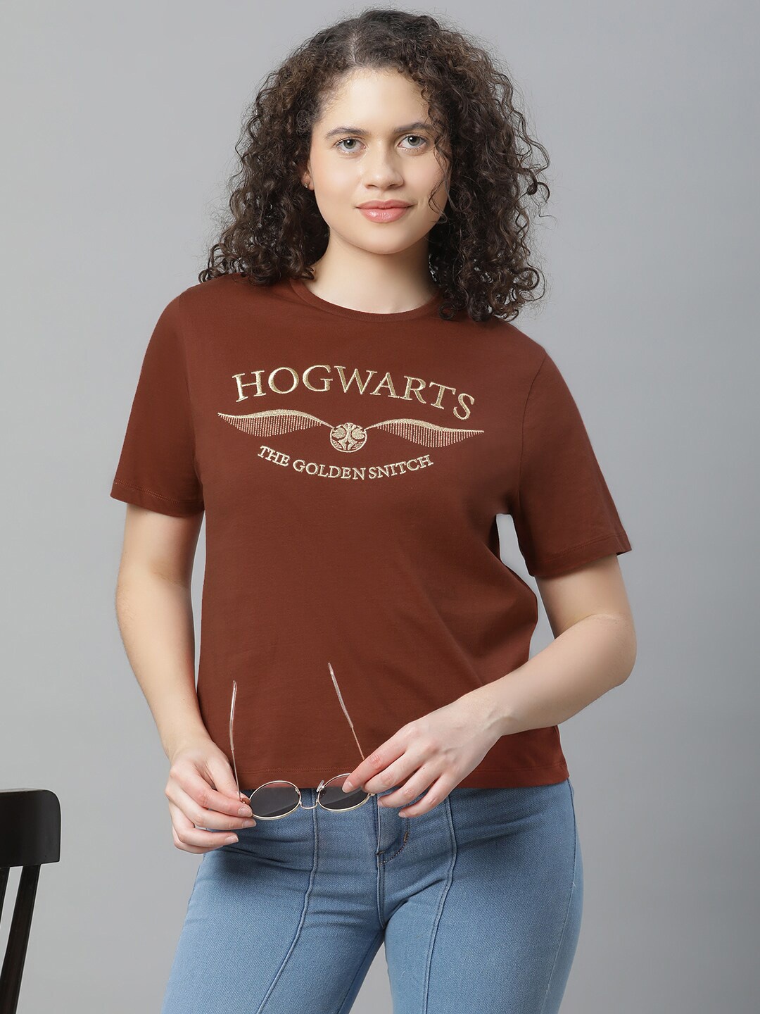

Free Authority Harry Potter Printed Pure Cotton Relaxed Fit Tshirt, Brown
